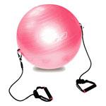 Pink Gym Balls with Stretch Straps