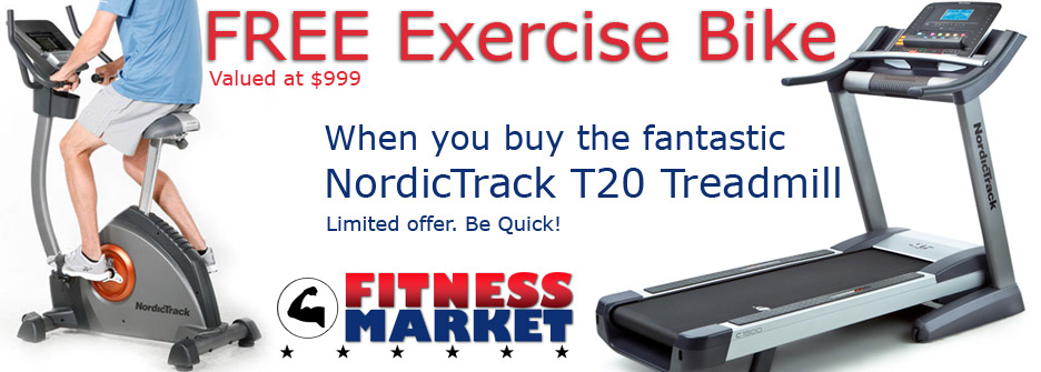 NordicTrack T20 Treadmill Promotion - Free Exercise Bike