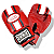 Red Leather Boxing Gloves